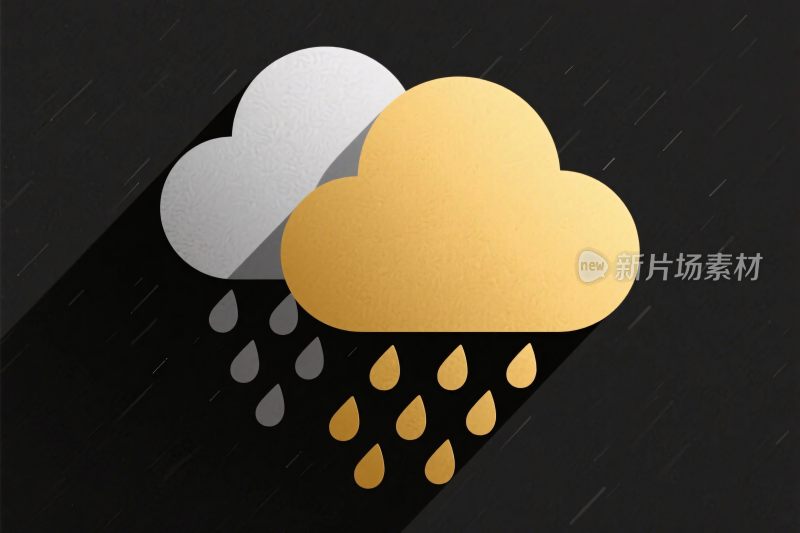 天气雨滴云图标