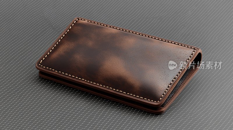 复古风棕色皮革钱包