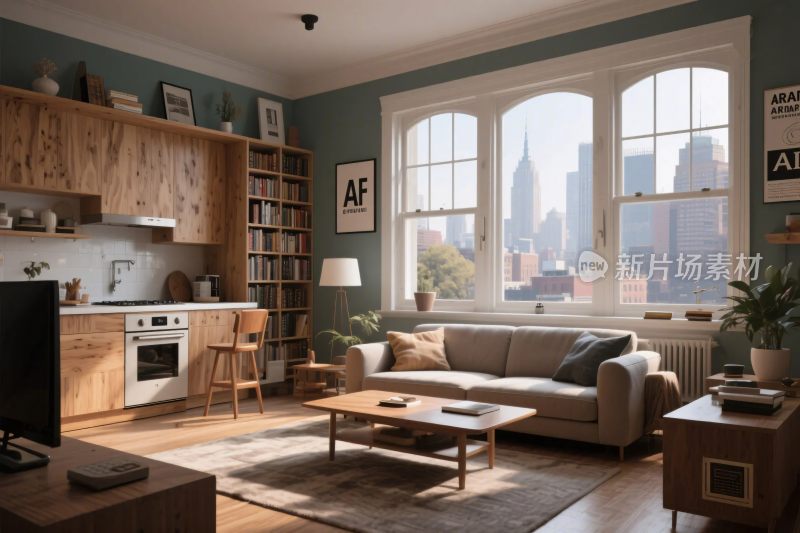 现代客厅室内场景图