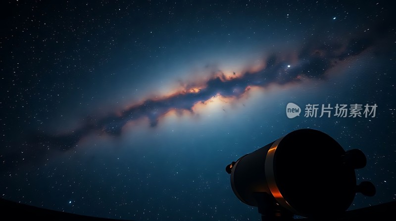 夜空观测望远镜下的璀璨星河