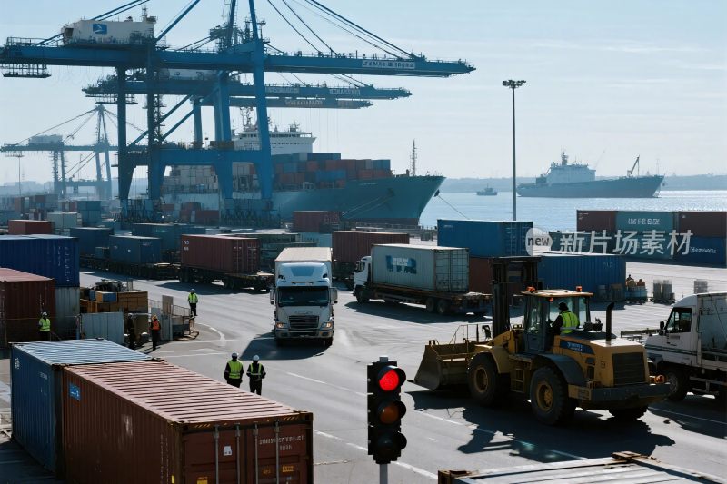 港口繁忙作业场景
