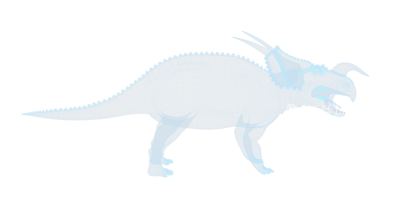 恐龙 Einiosaurus 野牛龙水牛