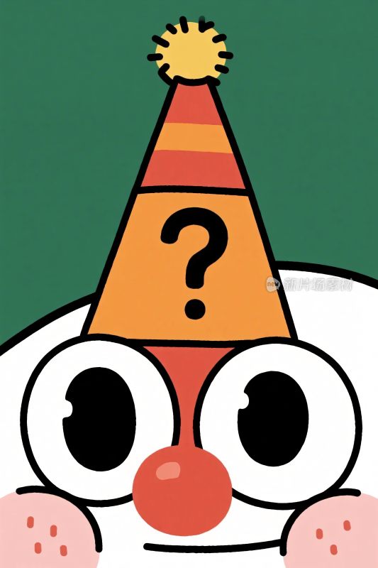 卡通形象戴派对帽