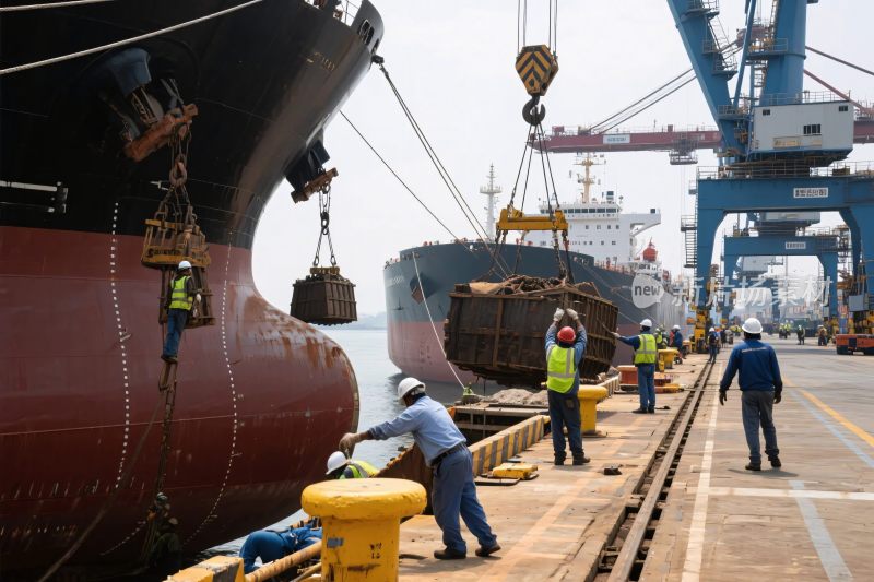 港口货物装卸作业场景