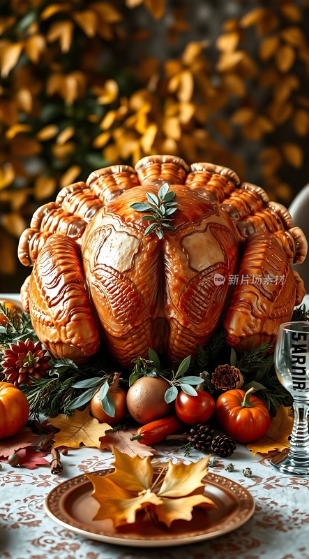 感恩节盛宴火鸡与秋季美食