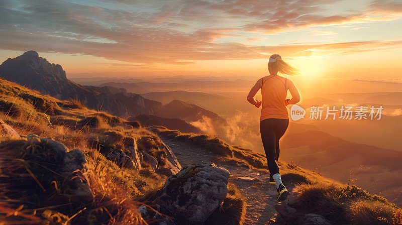 晨光中奔跑的山间小径