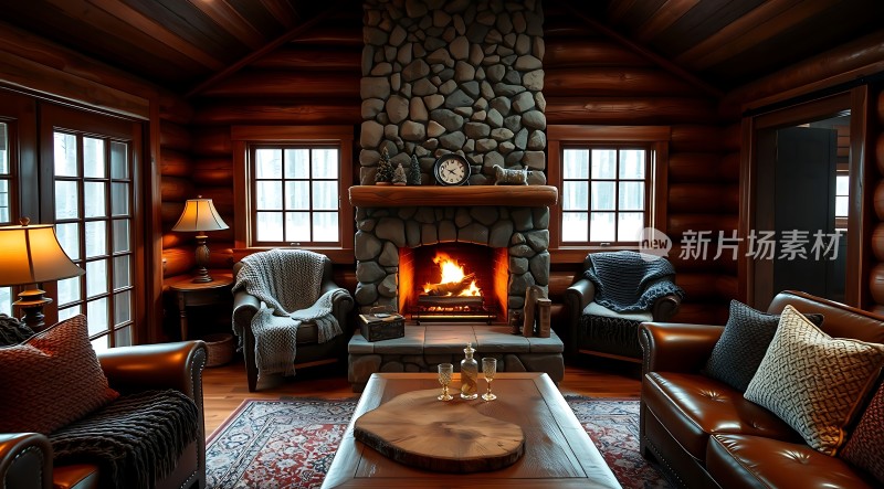 温馨壁炉客厅