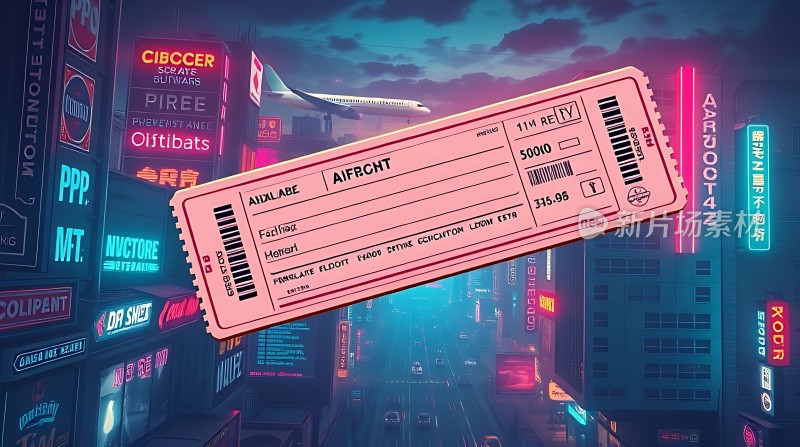 霓虹灯下的飞行之旅