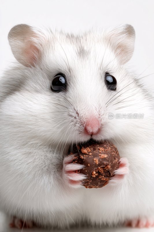 仓鼠抱食的可爱瞬间