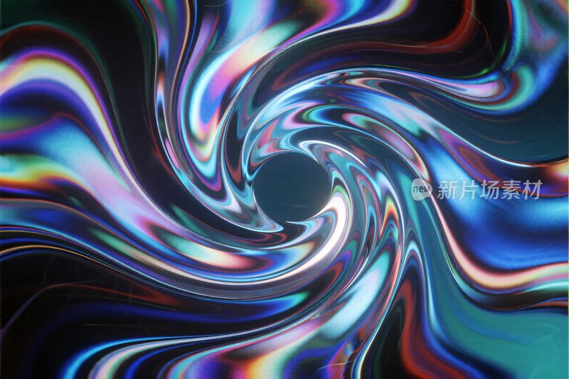 虹彩漩涡艺术插画