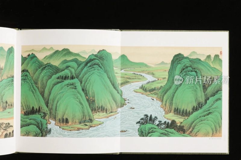 传统山水国画插画