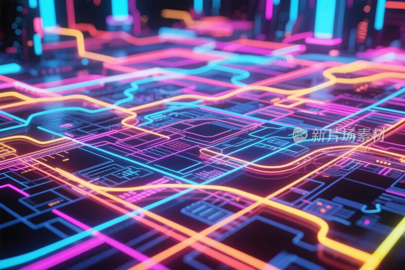霓虹科技线条艺术