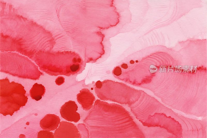 粉色抽象水彩画