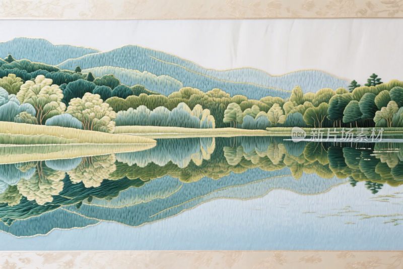 山水风景湖景图