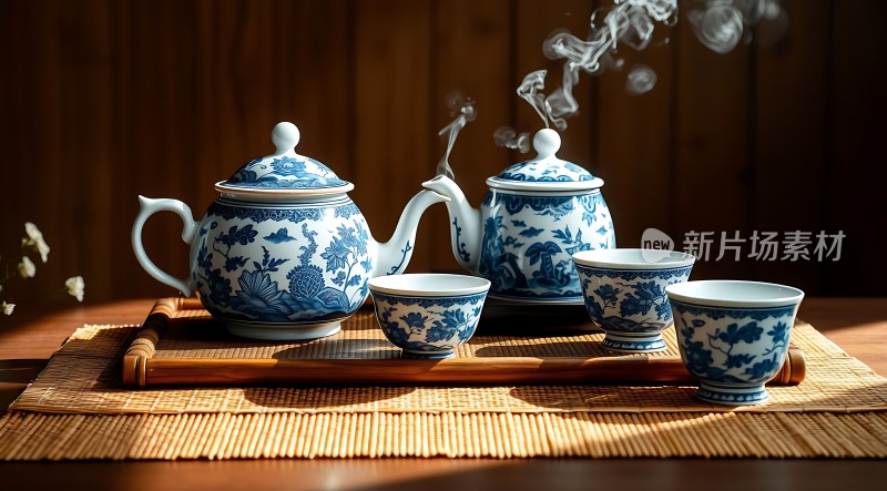 青花瓷茶具静享时光