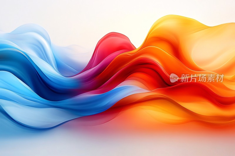 多彩流动波浪背景图