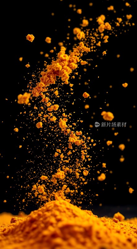 黄色粉末飞扬