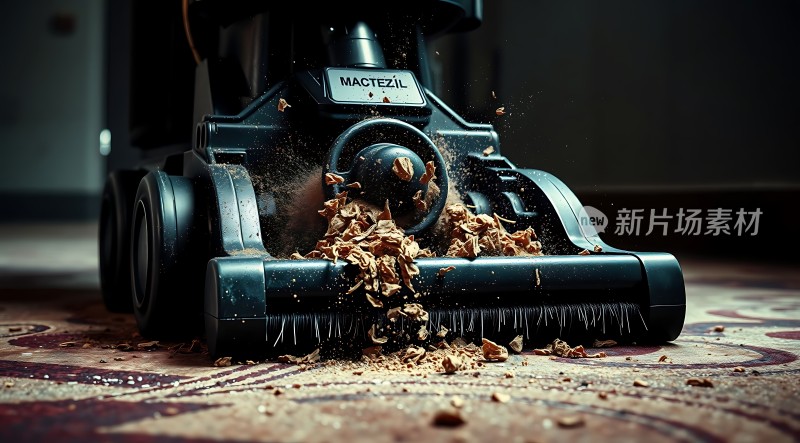 吸尘器高效清洁地毯上的杂物