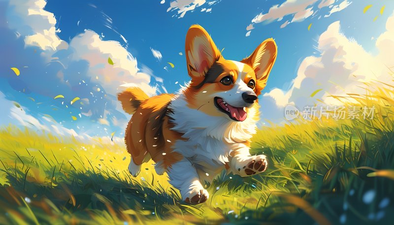 奔跑的柯基 柯基犬