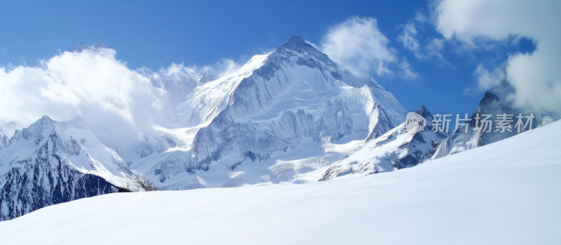 巍峨唯美雪山西藏自然风光