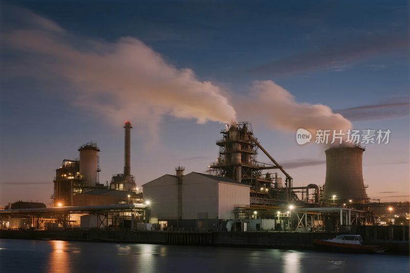 工业厂区夜景