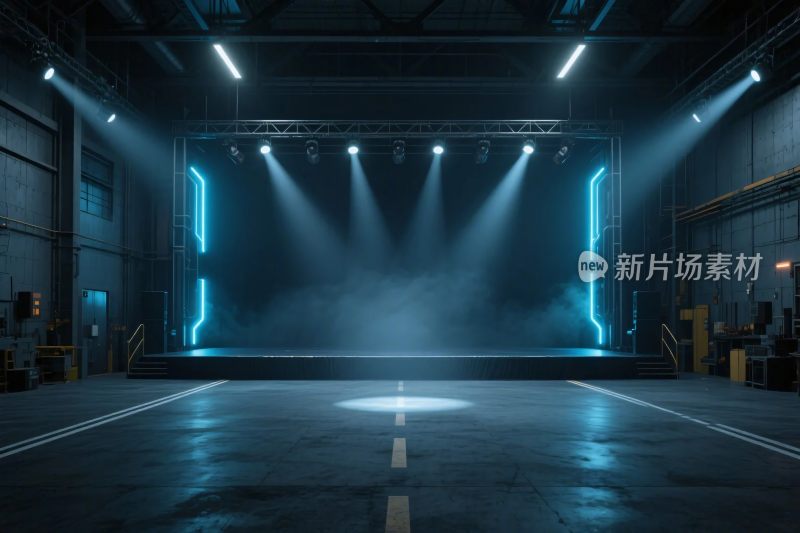科幻风格的空旷舞台场景