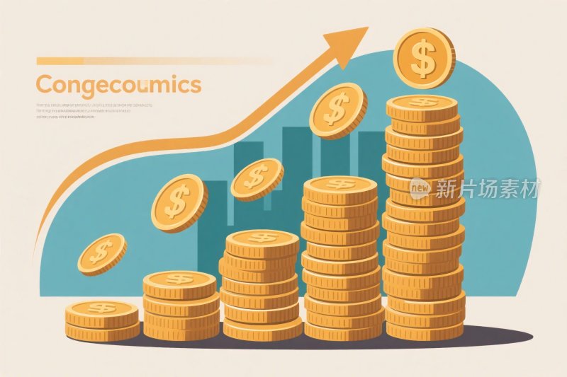 货币增长插画
