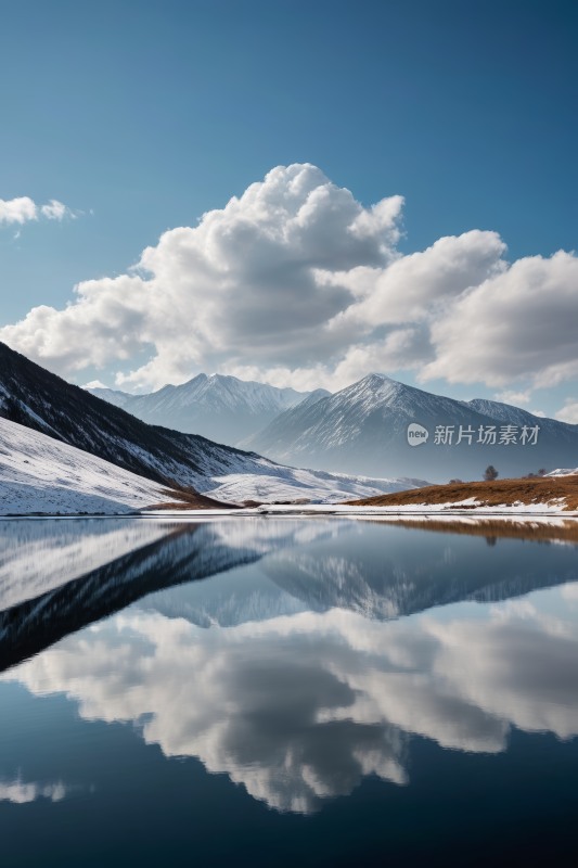 远处的一座山脉高清风景摄影图片