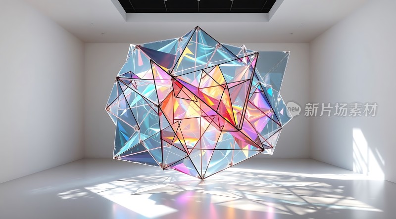 多彩几何艺术装置