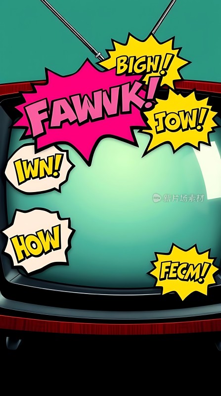 漫画风格电视广告宣传图