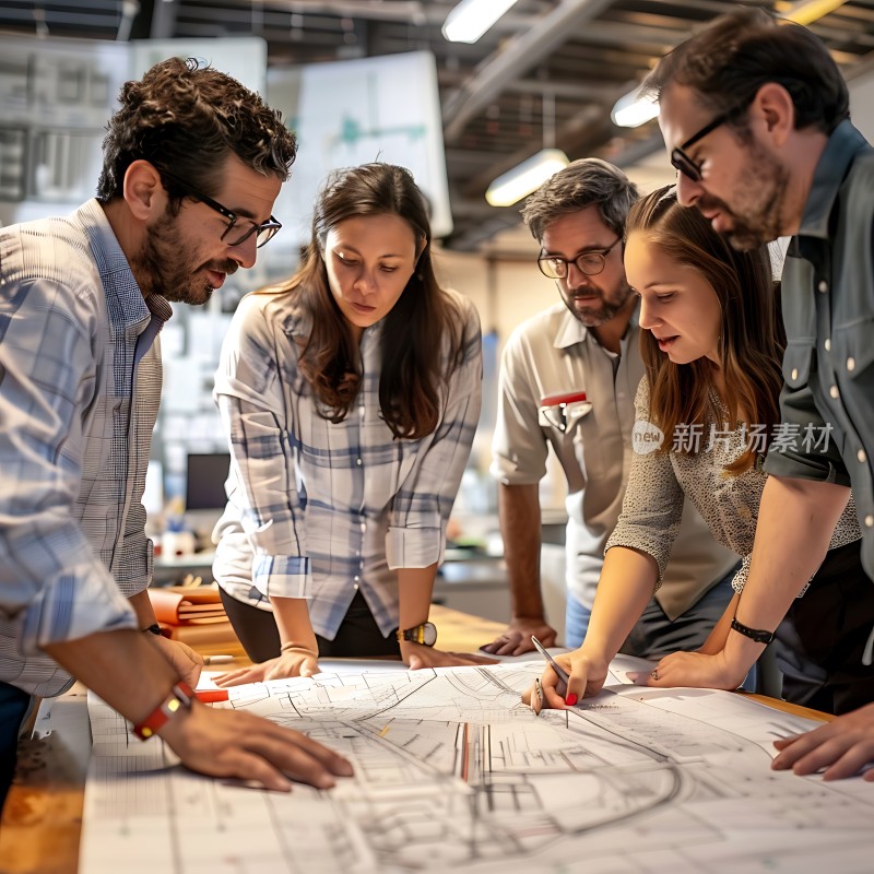 团队协作共同探讨设计方案