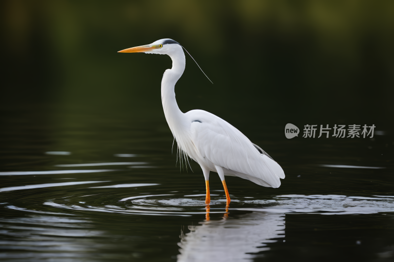 站在水中长着长喙高清图片