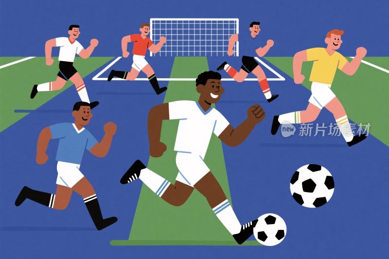 足球比赛插画