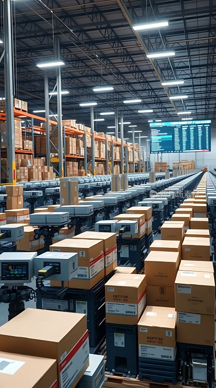 智能仓储中心高效物流运作现场