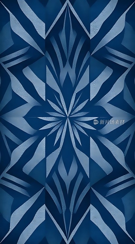 蓝色几何图案