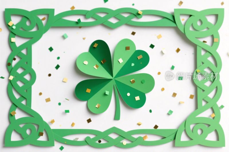 四叶草装饰插画