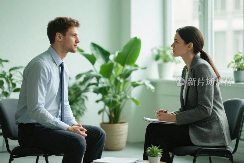 办公室对话访谈场景
