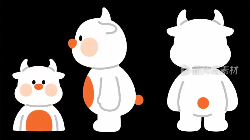 卡通动物角色插画