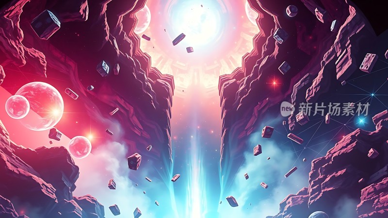 宇宙奇观星际通道中的神秘能量流