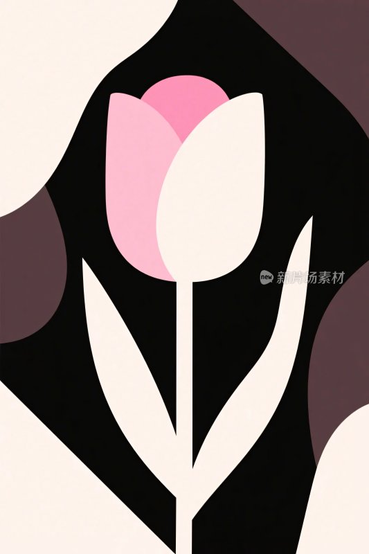 抽象郁金香插画