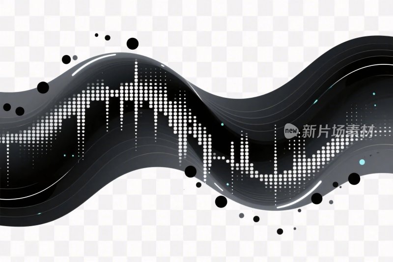 抽象波浪音波插画