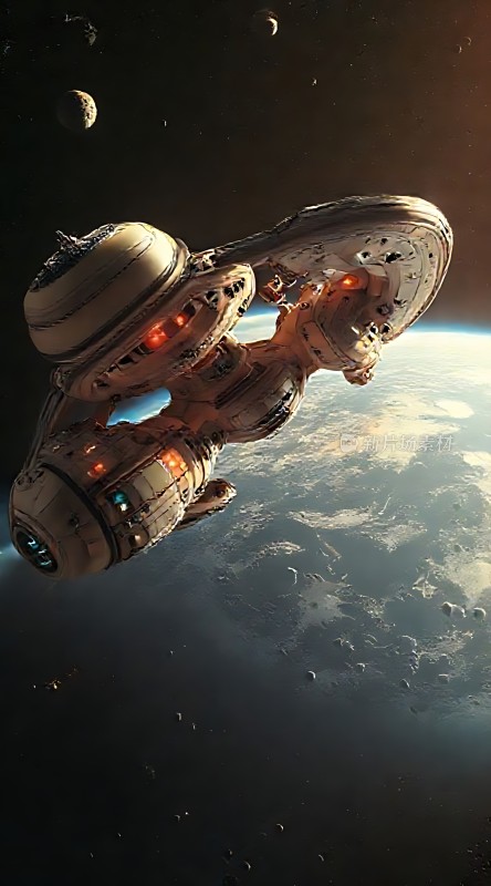 星际飞船遨游宇宙