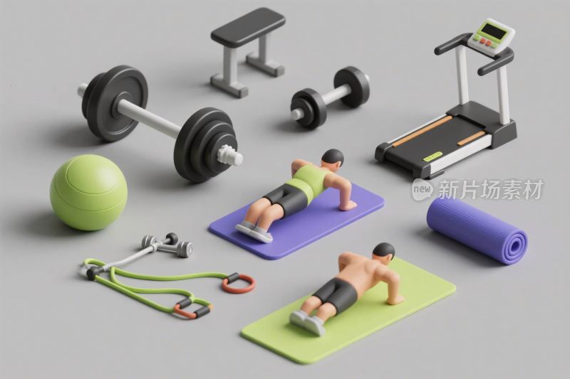 健身器材插画