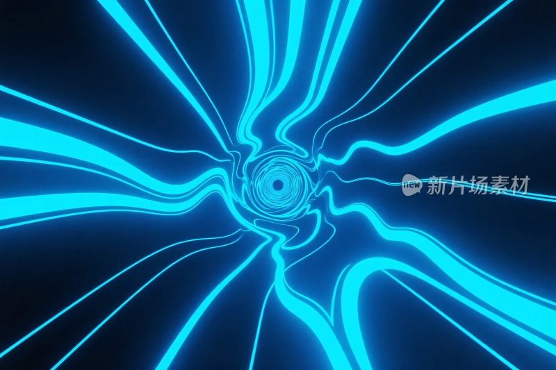 科技蓝光放射光效图