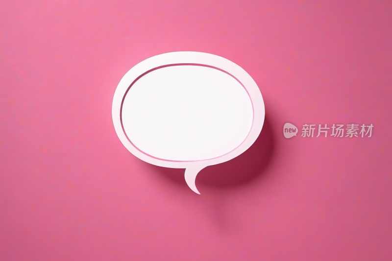 带有空间语音气泡粉红色背景进行交