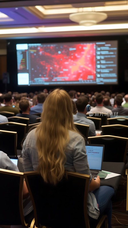 会议现场专注聆听演讲