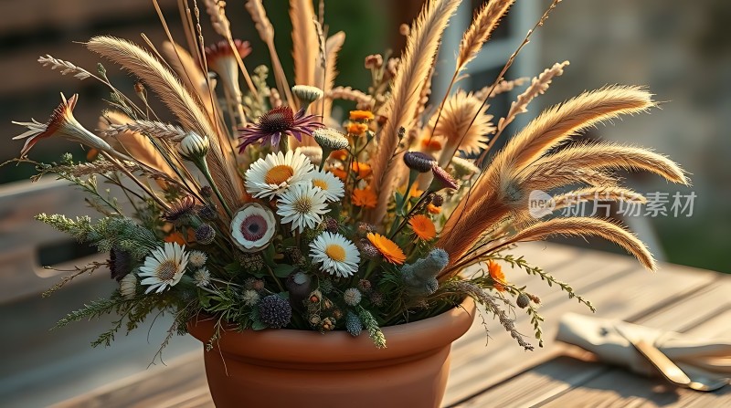 秋日暖阳下的花艺盛宴