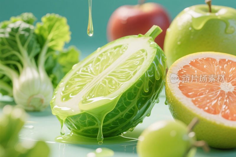 新鲜果蔬静物画面