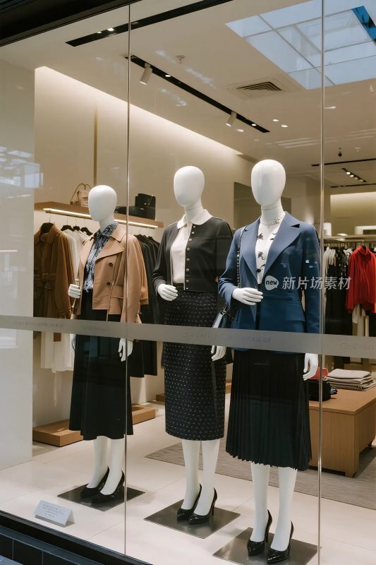 服装店橱窗模特展示
