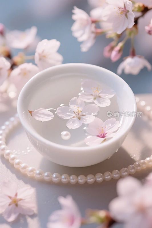 樱花瓷碗静物摄影